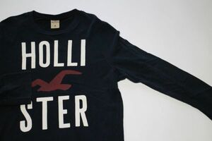 【古着ホリスターサーフカリフォルニアロゴプリント長袖Tシャツ紺色M】HOLLISTER SURF CALIFORNIA格安スタート