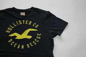 [ б/у одежда LADY'S Hollister Surf California принт футболка темно-синий цвет M]HOLLISTER SURF CALIFORNIA дешевый старт 