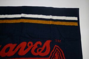 【USEDレア美品MLB アタランタブレーブスフリースブランケットベッドシーツ】メジャーリーグ野球Atlanta Braves blanket