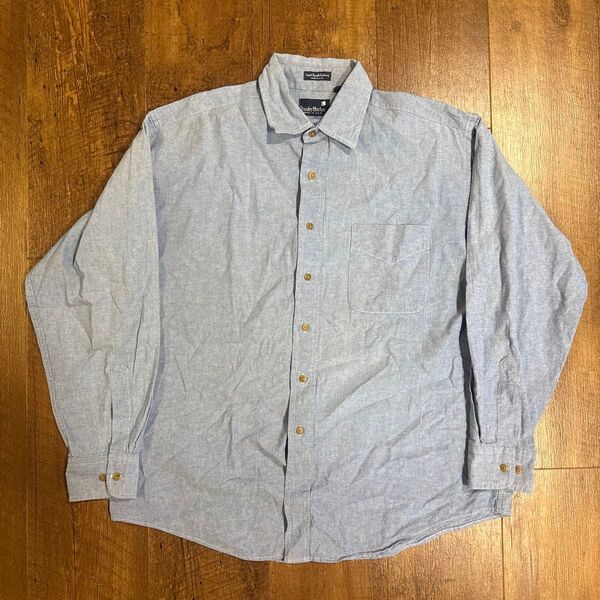 90s Stanley Blacker MADE IN U.S.A. 長袖シャツ ドレスシャツ ボタンダウンシャツ シャツ 長袖L