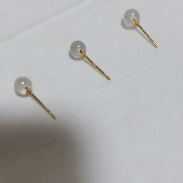 K18水晶ピアス※刻印あり 金 K18 ピアス アクセサリー ゴールド