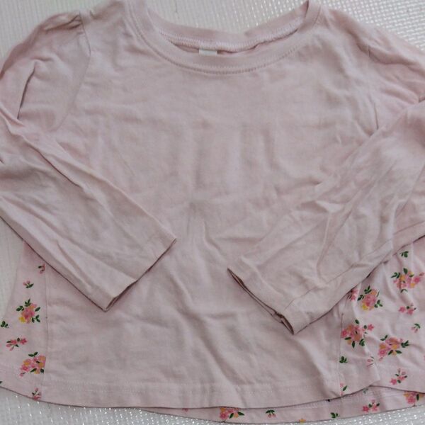 キッズ トップス カットソー Tシャツ 長袖 花柄110