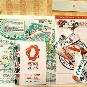 【迅速発送】大阪・関西万博公式スタンプパスポート + パスポートケース 1セット オマケ:非公式マップ