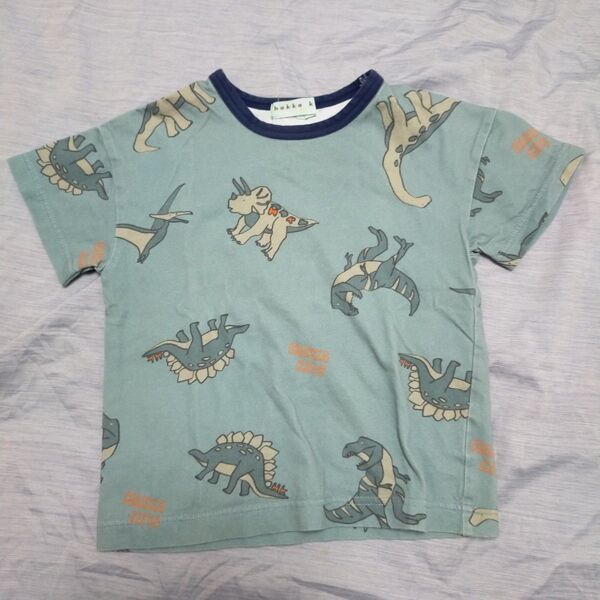 HAKKAKIDS ハッカキッズ ダイナソープリントTシャツ 110cm 恐竜 半袖Tシャツ 子供服 キッズ