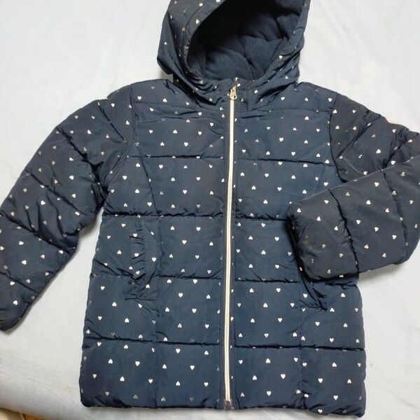 難あり PETIT BATEAU プチバトー 中綿コート ハート 8ans 128cm 120cm