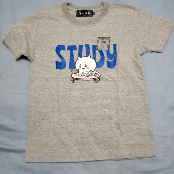 ちいかわ ちいかわマーケット お勉強 Tシャツ 杢グレー 140cm 半袖Tシャツ 公式 キッズ