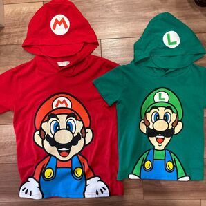 マリオコーデ ルイージ Tシャツ サイズ140.110 兄弟 姉妹