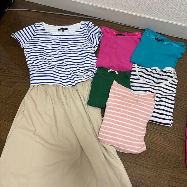 授乳服 まとめ売り 6点 エンジェリーベ ミルクティー トップス ワンピース