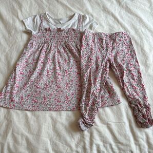 女の子 セットアップ 95 100 Tシャツ パンツ 小花柄