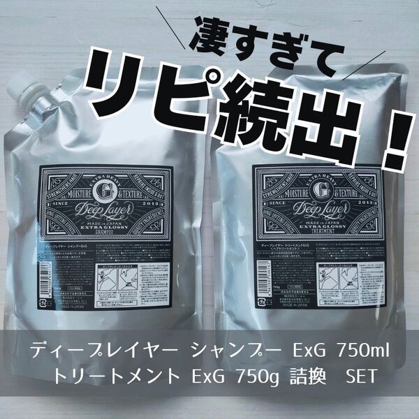 新品 ディープレイヤー シャンプー&トリートメント ExG 750ml/g 詰替