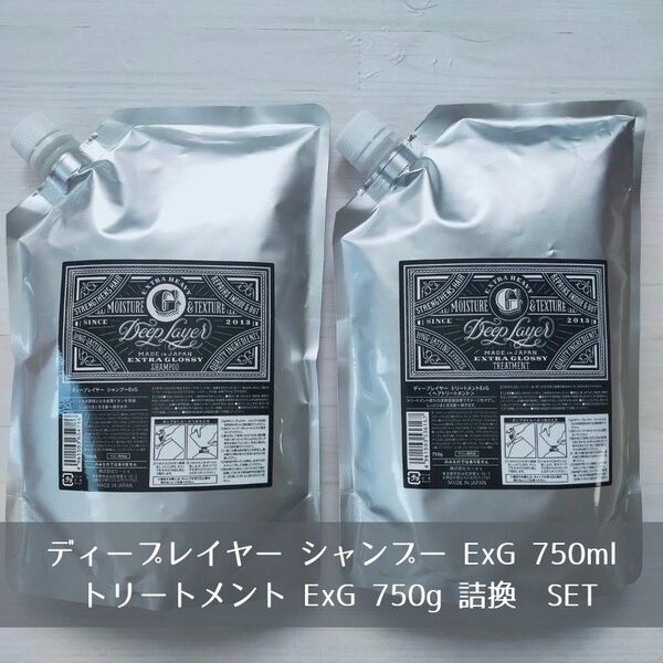 新品 ディープレイヤー シャンプー&トリートメント ExG 750ml/g 詰替