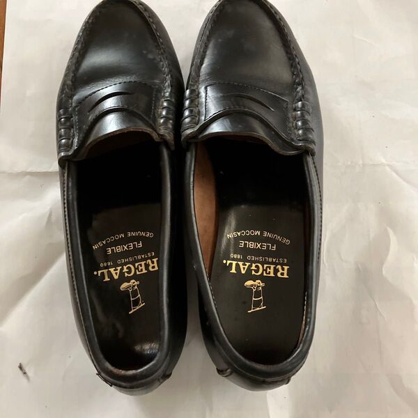 REGAL ブラック系 革靴 レディース 22、5 23cm ローファー ビンテージ