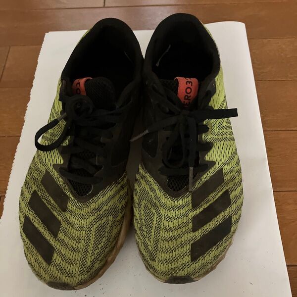 adidas ランニングシューズ 27cm イエロー系ネオンカラー