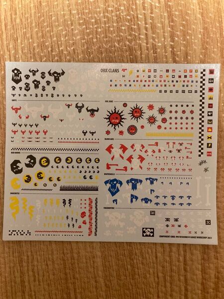 ウォーハンマー 40k オルククラン デカール