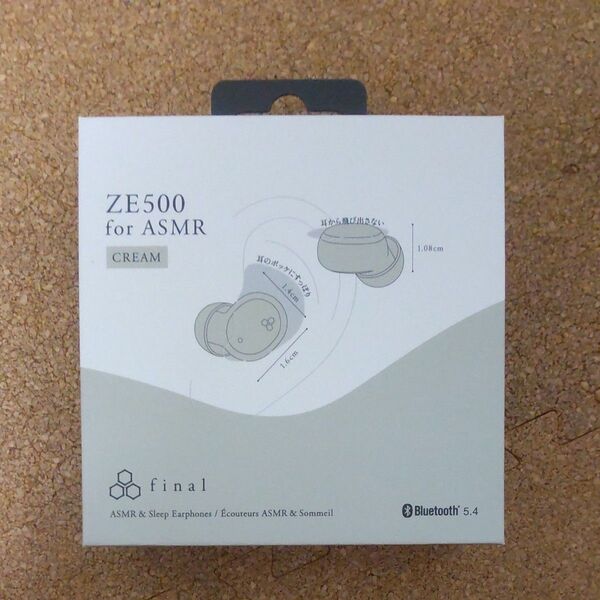 ワイヤレスイヤホン ZE500 for ASMR CREAM 新品
