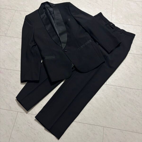 美品 CROWN TAILOR ブラック タキシード 結婚式 新郎 前撮り XL 上下セット