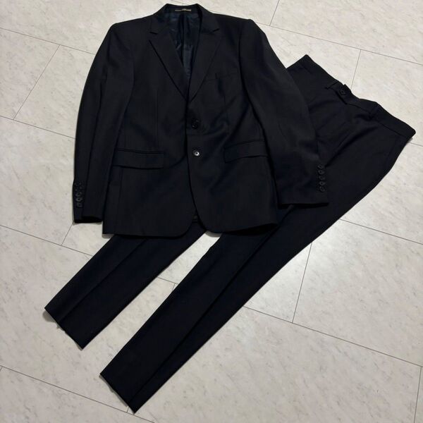 美品 ZARA MAN ザラマン セットアップスーツ 上下 ブラック シングル
