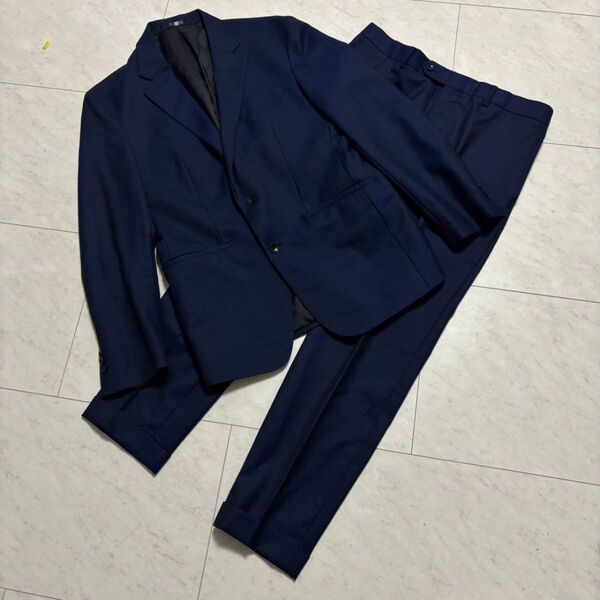 美品 SUITS SELECT スーツセレクト セットアップスーツ ネイビー M 上下セット