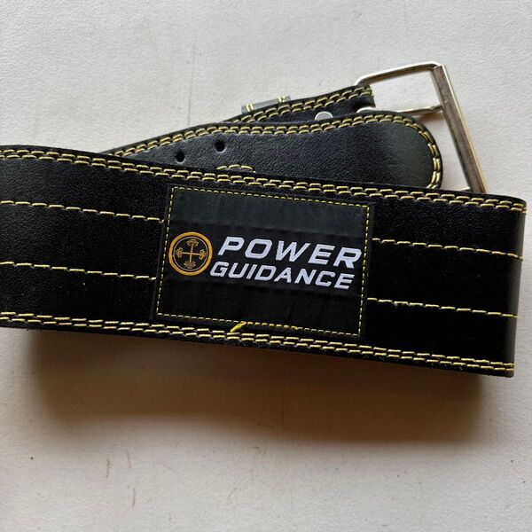 レザー POWER GUIDANCE トレーニングパワーベルト 黒 革