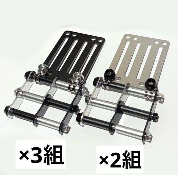 ブラック×シルバー ニックス風ベルトループ 腰道具 腰袋 工具差し 3連チェーン付き