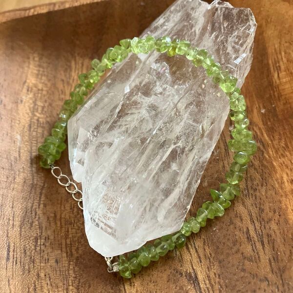 ペリドット さざれ石 ブレスレット