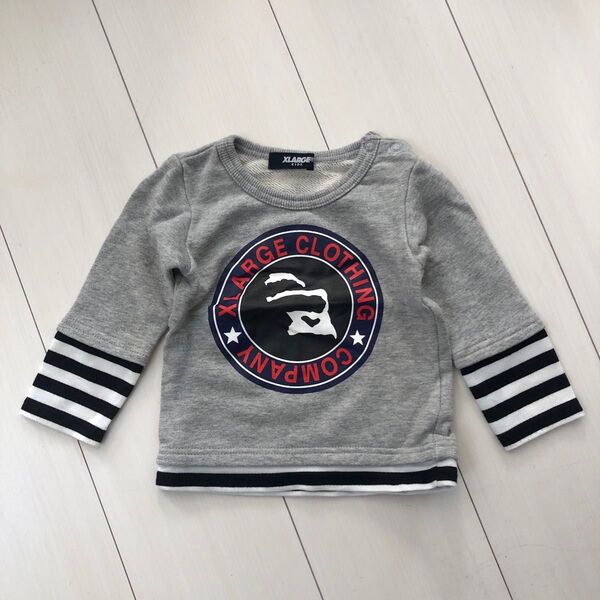 美品!XLARGE KIDS エクストララージ キッズ 長袖カットソー!サイズ80