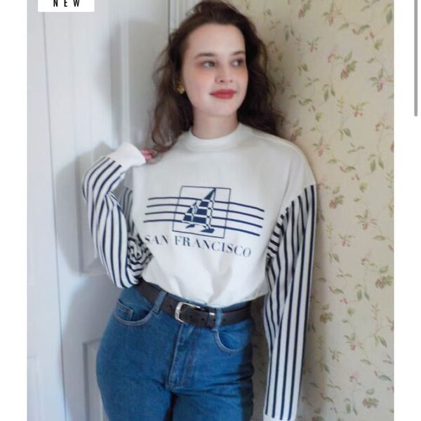 tostalgic トスタルジック Yacht long sleeve tee / white