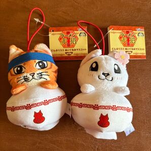 ラーメン赤猫 どんぶり入り ぬいぐるみマスコット 2点セット