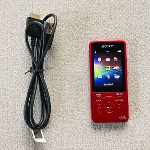 SONY ウォークマン NW-E083 レッド 中古動作品 初期化済み ケーブル付属