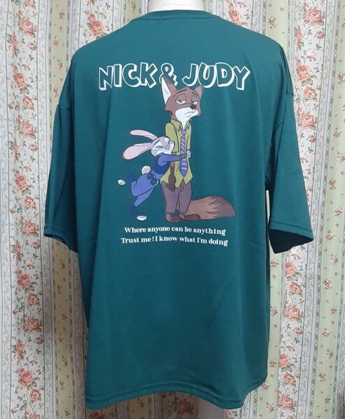 ディズニー ズートピア ニックとジュディ Tシャツ 3Lサイズ 未使用タグ付き