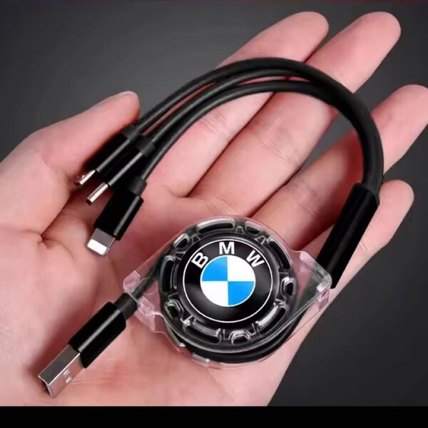 BMWマイクロUSBタイプC充電ケーブル,ブラック