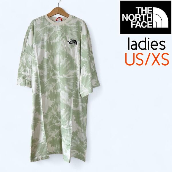 【海外限定】TNF ワンピース US/XS みどり タイダイ 日本サイズS