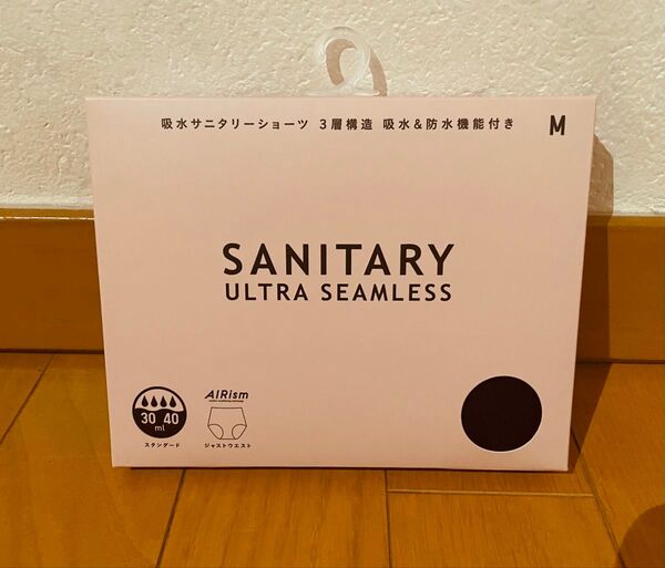 クーポン利用 ユニクロ エアリズム吸水サニタリーショーツ M ブラック 吸水&防水機能付き