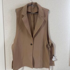 ベスト ジレ ベージュ