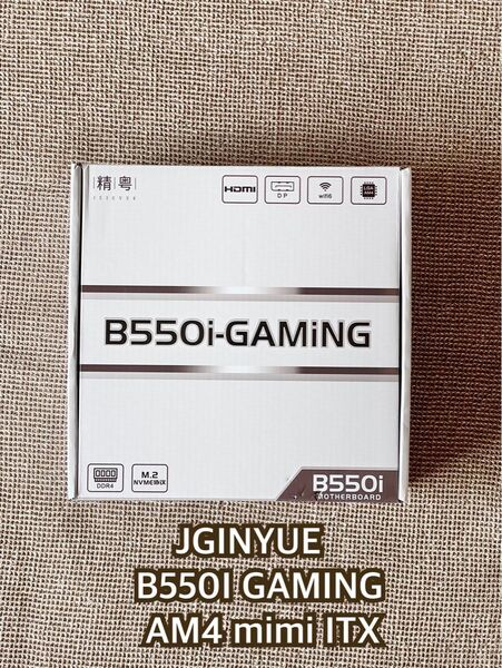 【未使用】JGINYUE B550I GAMING 白マザー AM4 mimi ITX