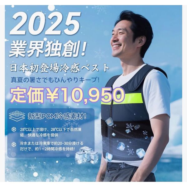 冷却ベスト 分解洗濯可能 PCM28℃自然凍結 クールグッズ 冷感ベスト