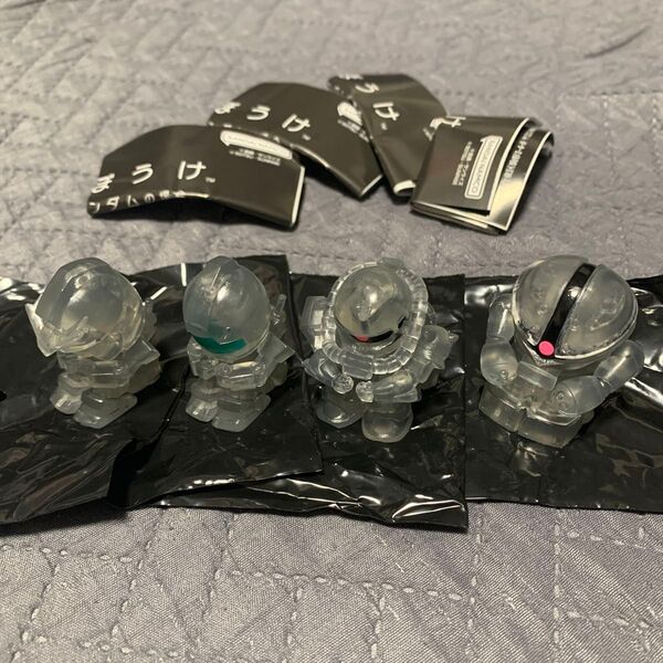 まちぼうけ 機動戦士ガンダムの場合 ブラッククリア ver. 全種セット フルコンプ ザク アッガイ ジム ガンダム