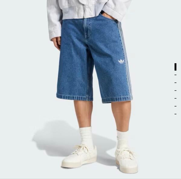 【新品・未着用】adidas アディダス アディカラー ファイヤーバード デニム ショーツ 33インチ