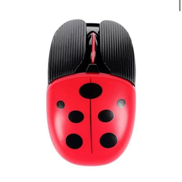 ワイヤレス マウス 静音 小型マウス かわいい Sサイズ USB充電式 無線 マウス ワイヤレスマウス てんとう虫の形