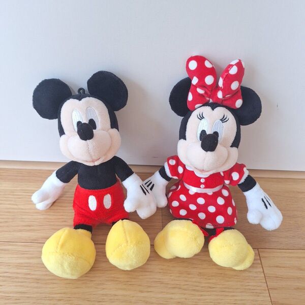 ぬいぐるみバッジ ミッキー ミニー ノーマル衣装 定番衣装 中古 まとめ売り ディズニー Disney