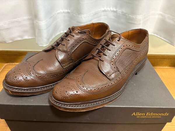 Allen Edmonds アレンエドモンズ ウィングチップシューズ 25.5cm ブラウン ドレスシューズ 革靴 レザーシューズ