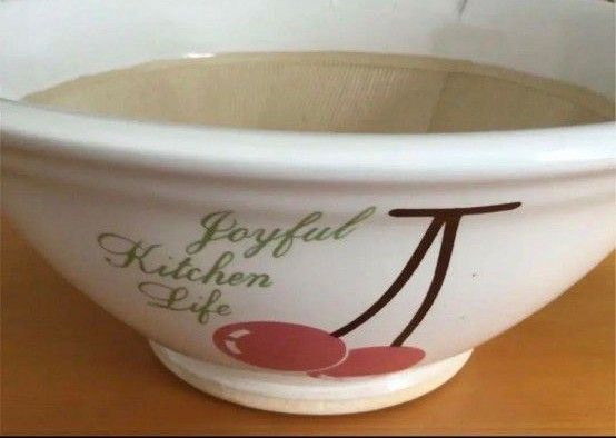 すり鉢 7号 Joyful Kitchen Life チェリー柄 ホワイト