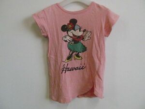 (35624)F.O.KIDSefo- Kids T-shirt short sleeves minnie pink 120 USED
