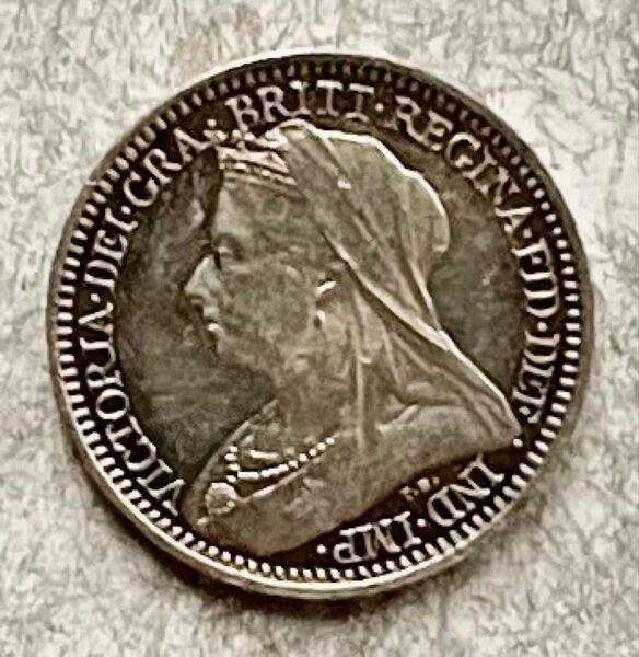 H158 1900年 2ペンス銀貨プルーフ ビィクトリア女王 イギリス
