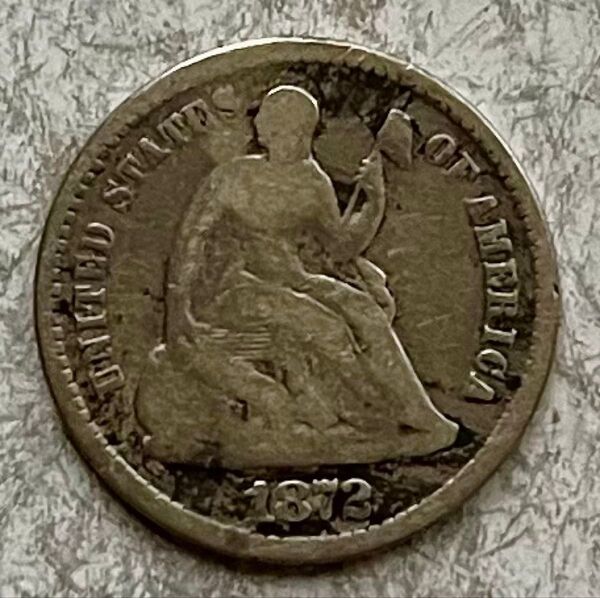 H149 1872年 ハーフダイム銀貨 アメリカ