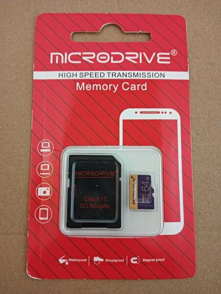 64GB MicroSD マイクロSDカード マイクロSDアダプター MicroSD マイクロドライブ