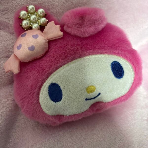 サンリオ マイメロディ ふわふわマスコット ポーチピンク