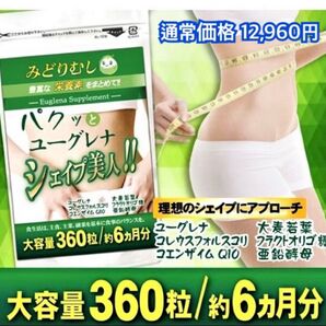 Yahoo!フリマ最安値!☆ダイエッター注目☆ミドリムシ 『パクッとユーグレナシェイプ美人 大容量360粒(約6か月分)』× 1袋