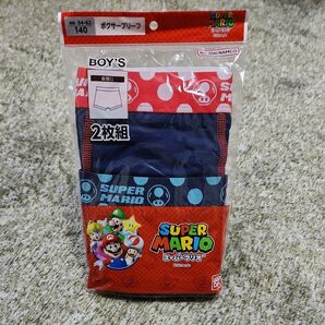 新品 スーパーマリオ ボクサーパンツ ボクサーブリーフ 2枚組 140