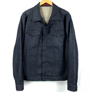 ■23区 HOMME オム / ONWARD オンワード樫山 / インディゴ / ストレッチ デニムジャケット size 48 / ダブルジップ / メンズ アウター